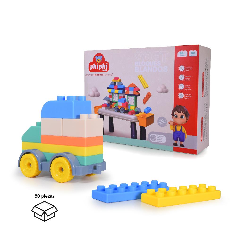 Soft Blocks With Building Table 80 Pcs PHI PHI TOYS 3