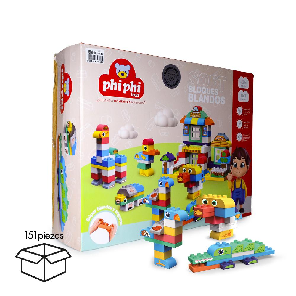 151pcs-Soft Blocks With Decoration Stickers PHI PHI TOYS 1