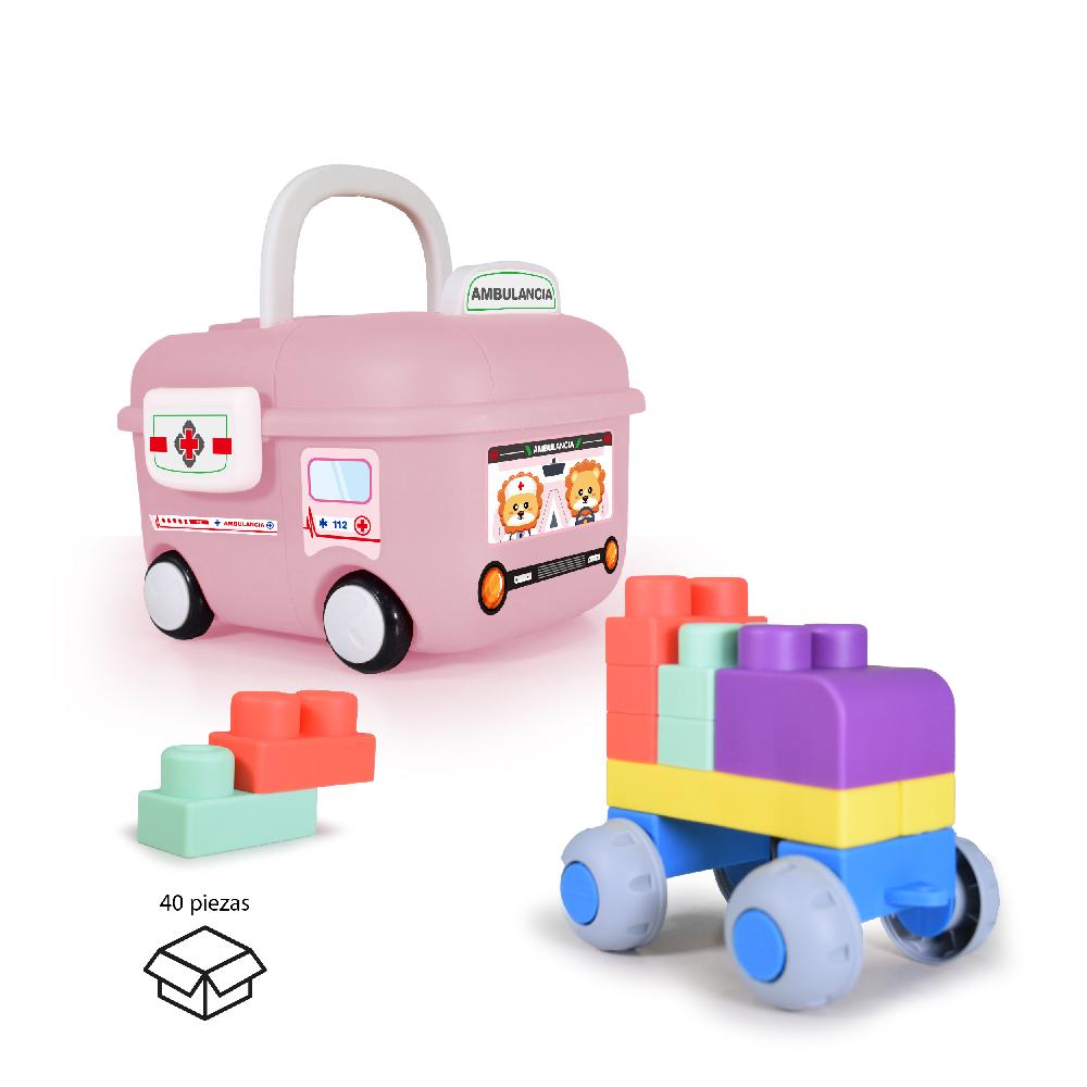 Bloques soft 40 piezas con carrito