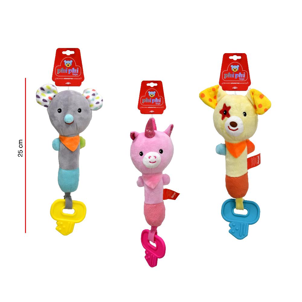 Animalitos Con Sonajero Y Mordillo 25cm PHI PHI TOYS 1
