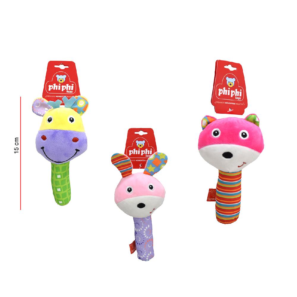 Animalitos Con Sonajeros Con Chifle15cm PHI PHI TOYS 1