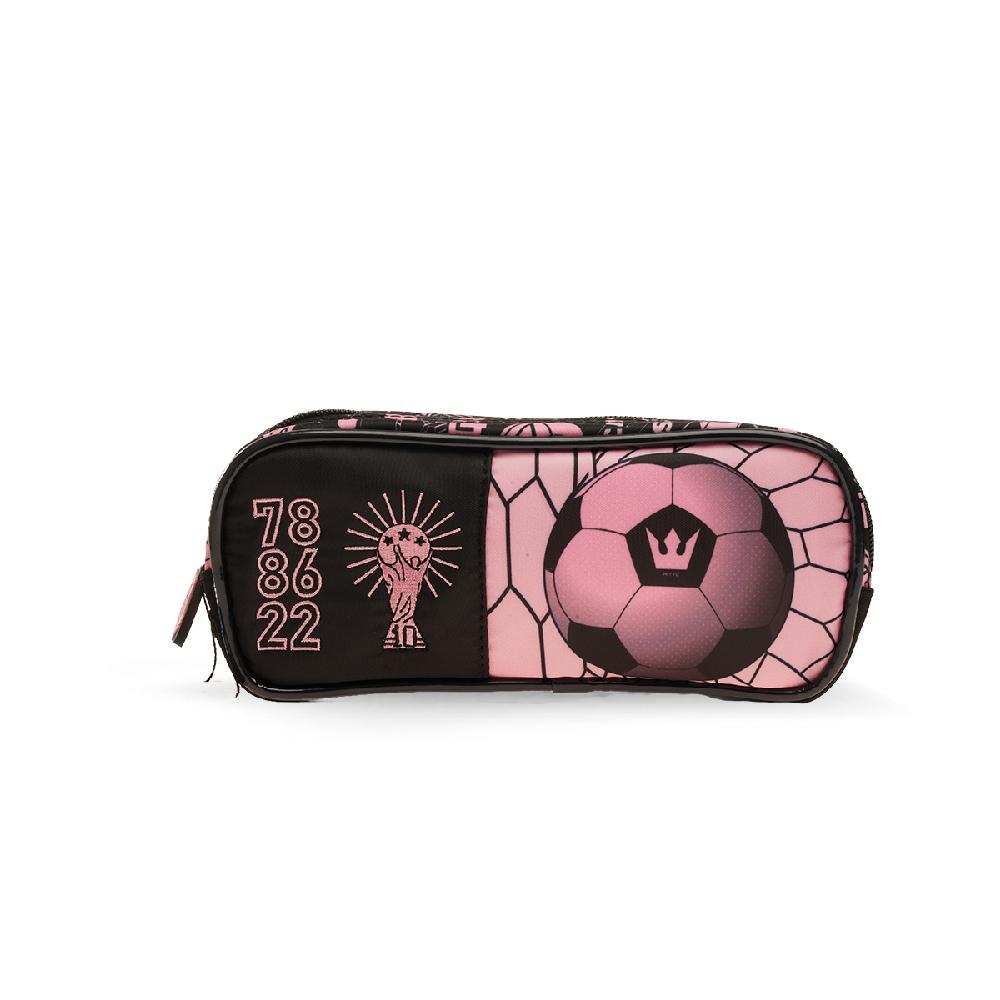 Cartuchera Rectangular 1 Cierre Futbol Rosa PHI PHI TOYS 1