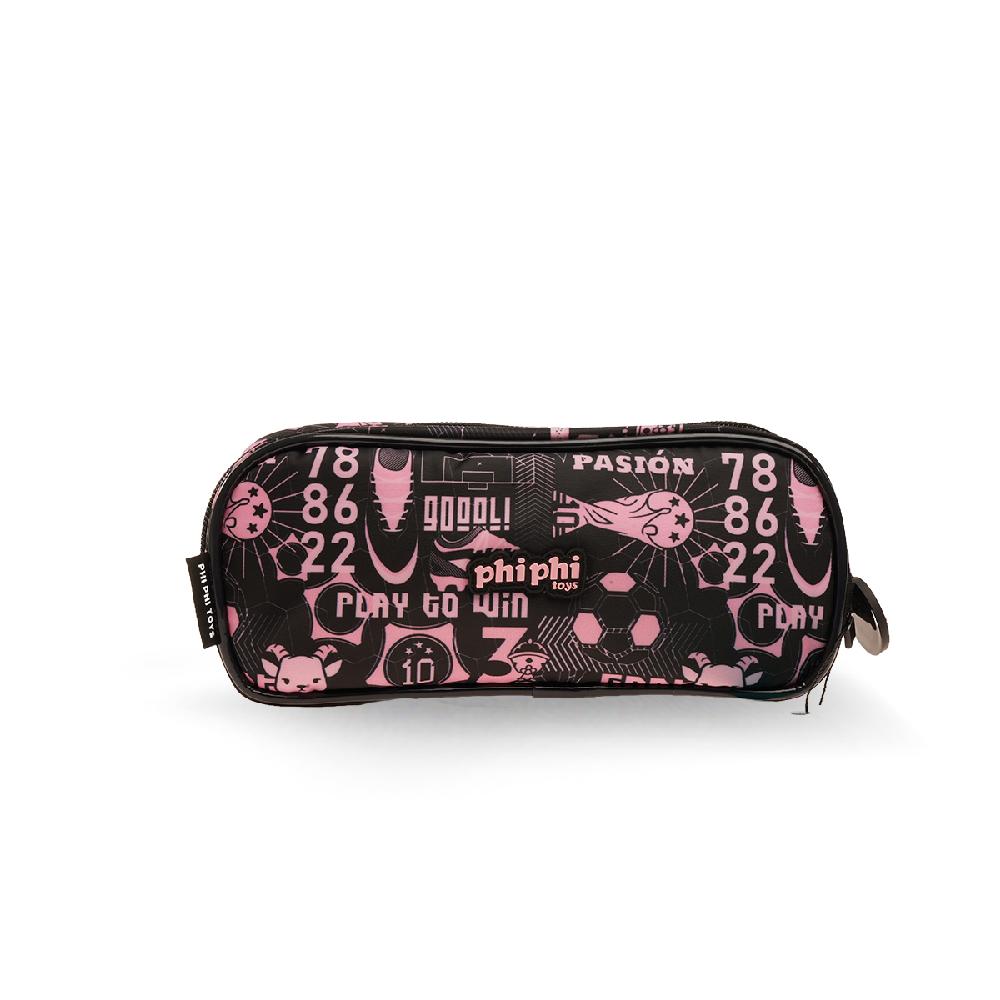Cartuchera Rectangular 1 Cierre Futbol Rosa PHI PHI TOYS 2