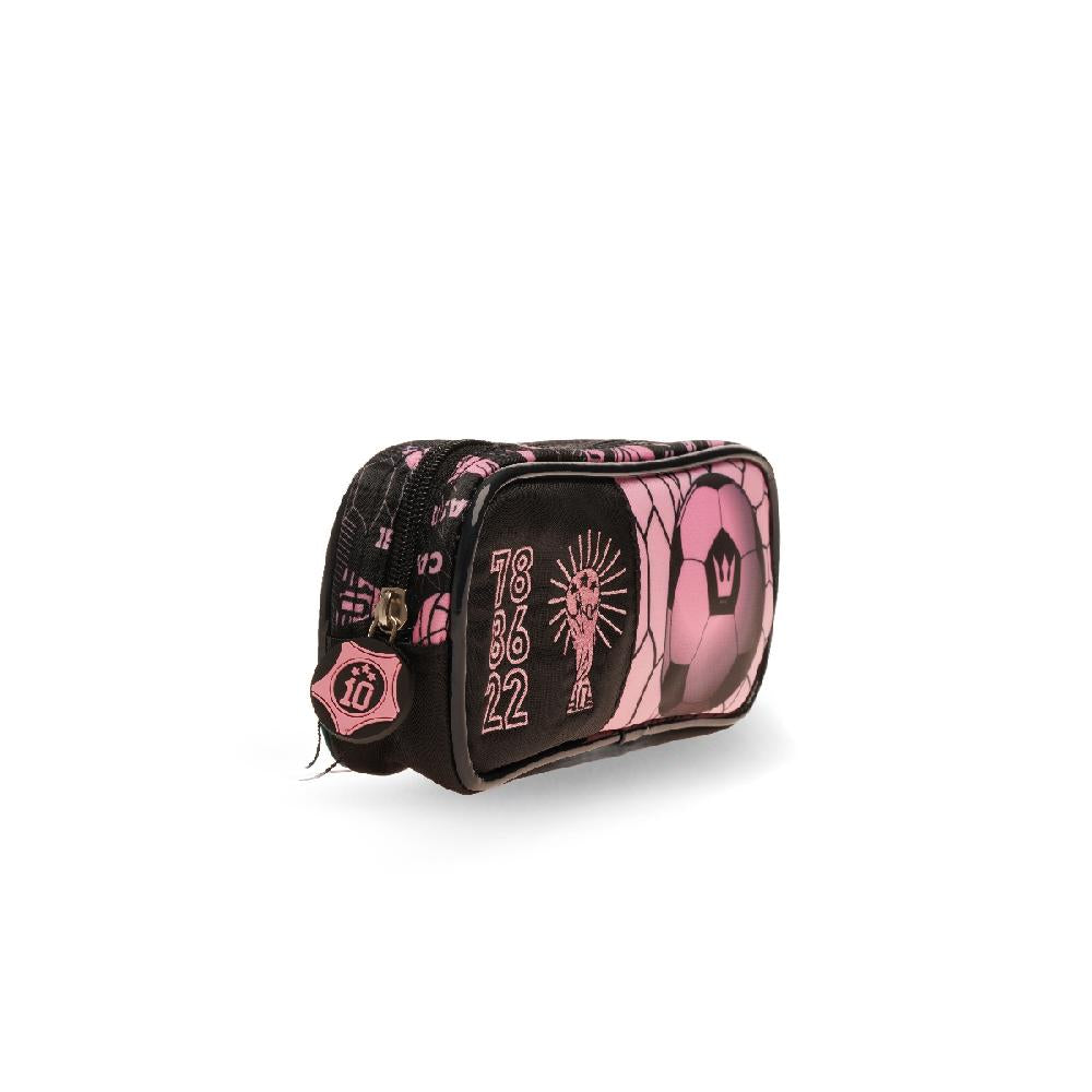 Cartuchera Rectangular 1 Cierre Futbol Rosa PHI PHI TOYS 3