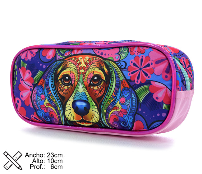 Cartuchera Rectangular 1 Cierre Mandala Dog PHI PHI TOYS 1