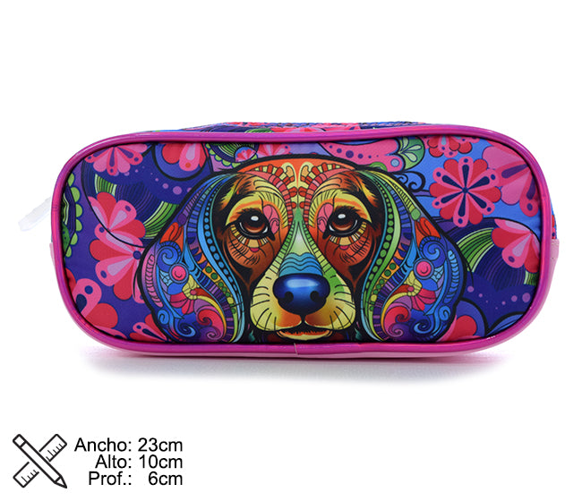 Cartuchera Rectangular 1 Cierre Mandala Dog PHI PHI TOYS 2