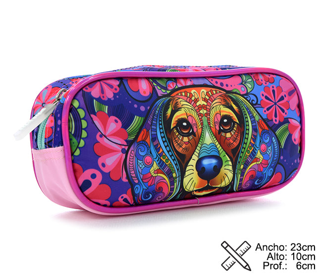 Cartuchera Rectangular 1 Cierre Mandala Dog PHI PHI TOYS 3