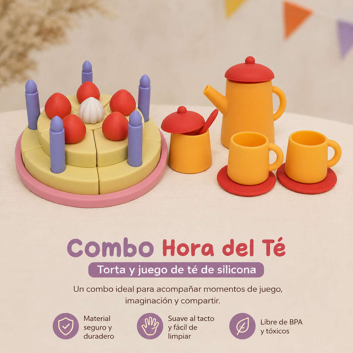 Combo silicona hora del té