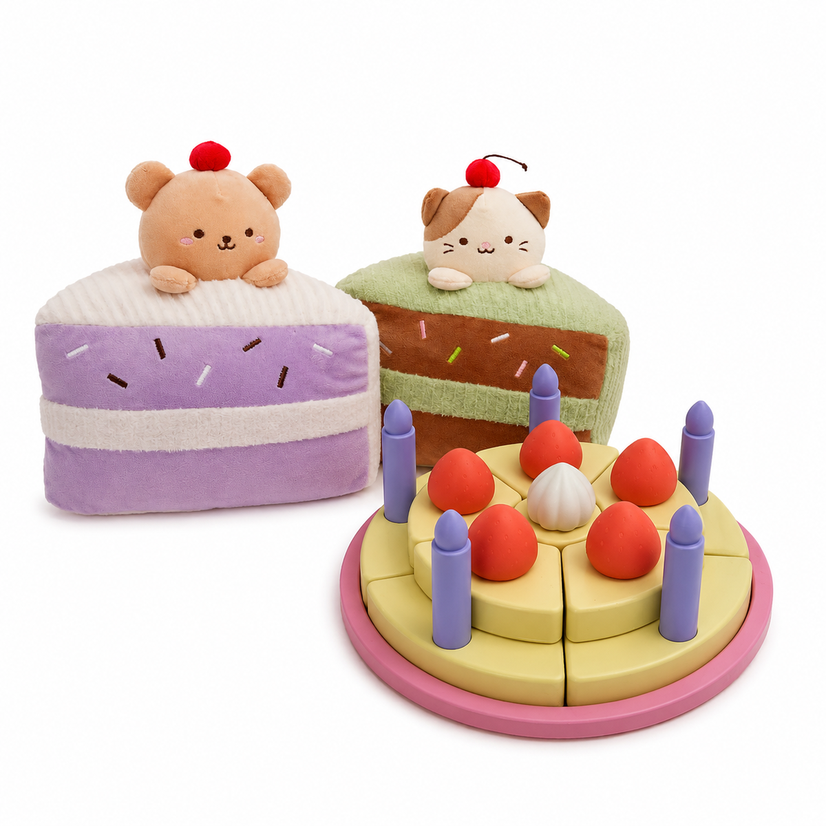 Combo torta de silicona + peluche con torta a elección