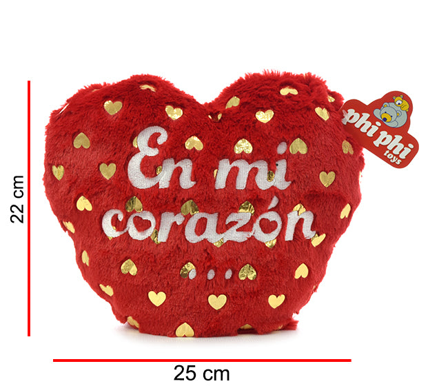 Corazon Reversible 2 Frases Con Dorado 25cm PHI PHI TOYS 2