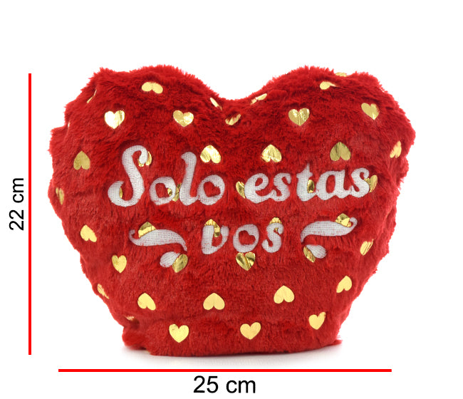 Corazon Reversible 2 Frases Con Dorado 25cm PHI PHI TOYS 3