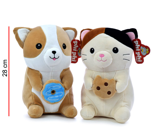 Gatos Con Galletita Y Dona 25cm PHI PHI TOYS 1