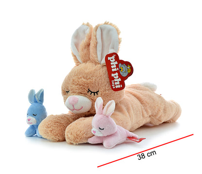 Mama Conejo Con 2 Hijos 38cm PHI PHI TOYS 1