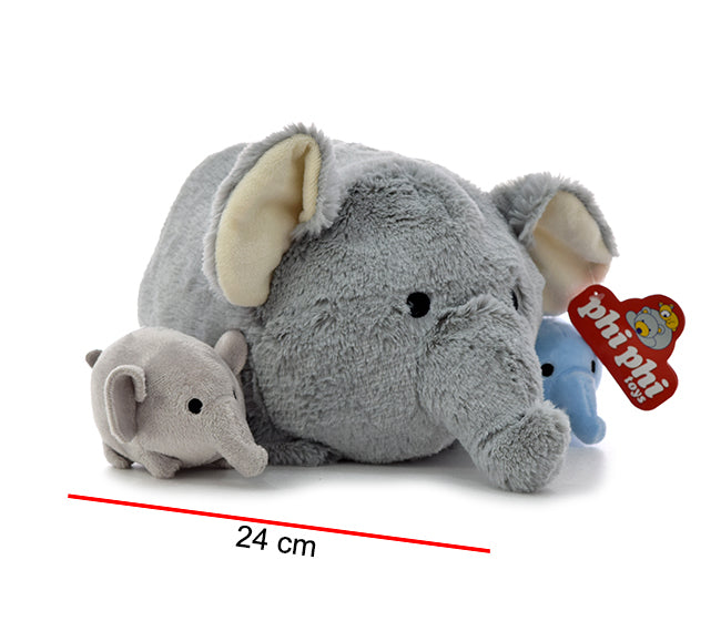 Mama Elefante Con 2 Hijitos PHI PHI TOYS 1