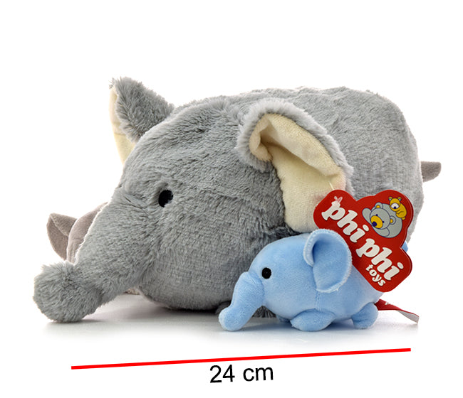 Mama Elefante Con 2 Hijitos PHI PHI TOYS 3