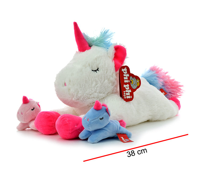 Mama Unicornio Con 2 Hijos 38cm PHI PHI TOYS 1