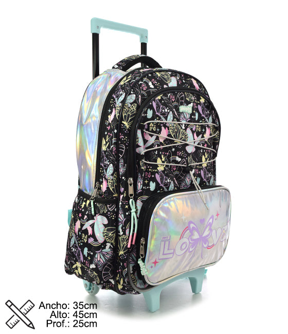 Mochila Con Carro Black Buttefly 19" PHI PHI TOYS 3