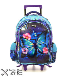 Mochila Con Carro Butterfly Blue 18" PHI PHI TOYS 1