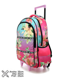 Mochila Con Carro Degrade Flowers 19" PHI PHI TOYS 2