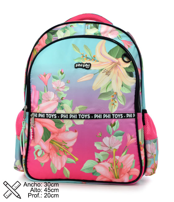 Mochila Degrade Flowers 18" PHI PHI TOYS 1