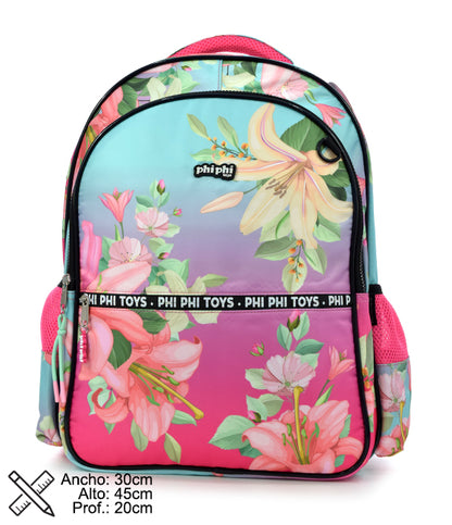 Mochila Degrade Flowers 18" PHI PHI TOYS 1