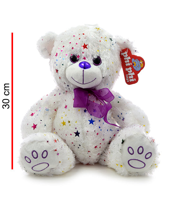 Oso Con Estrellitas Blanco 30cm PHI PHI TOYS 1