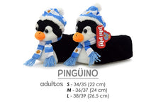 Pantuflas de peluche pingüino - niños y adultos