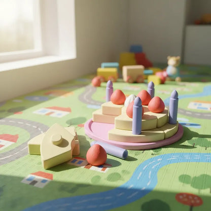 Juguete torta de silicona con velitas