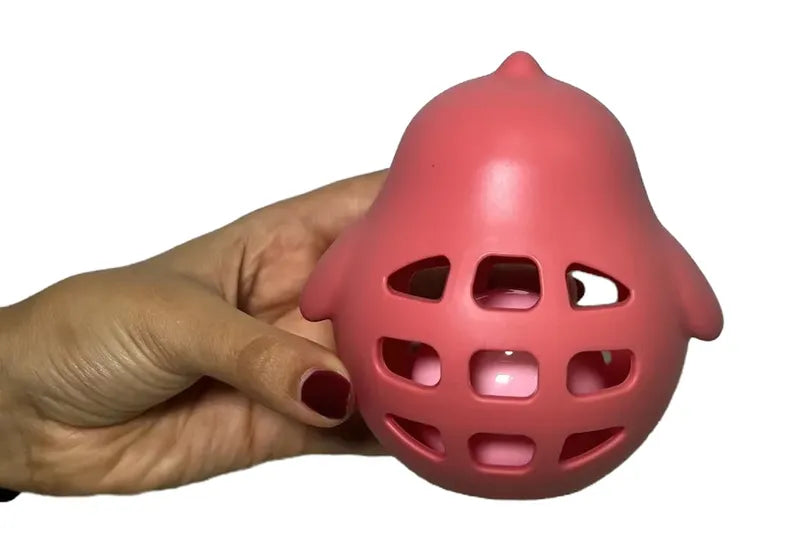 Juguete sonajero pingüino de silicona