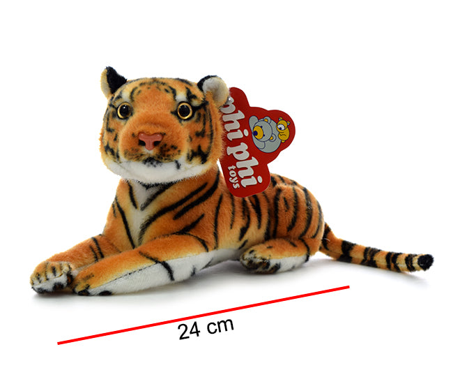 Tigre Marron Echado 24cm PHI PHI TOYS 1