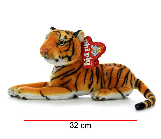 Tigre Marron Echado 32cm PHI PHI TOYS 3