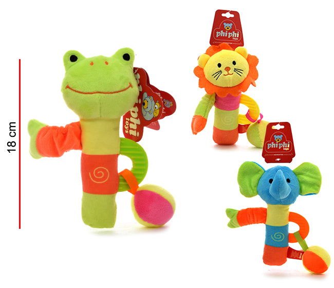Tres Animales Sonajeros 15cm PHI PHI TOYS 1
