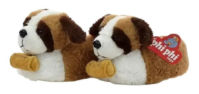 Pantuflas de peluche San Bernardo – niños y adultos