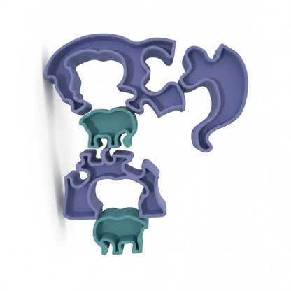 Rompecabezas elefante de silicona