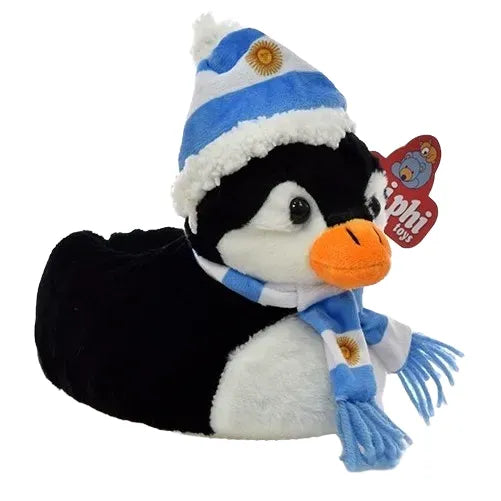Pantuflas de peluche pingüino - niños y adultos