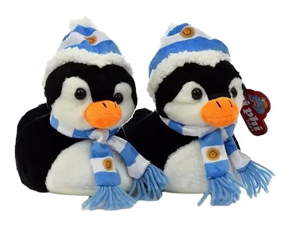 Pantuflas de peluche pingüino - niños y adultos